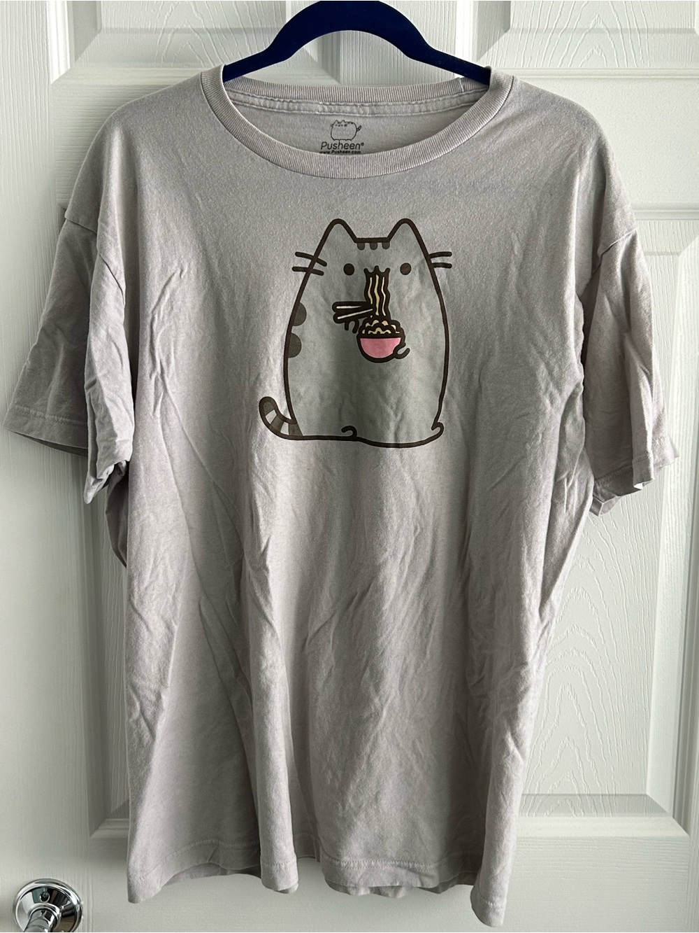 NWOT Pusheen the Cat Gray with Ramen Graphic T-Shirt